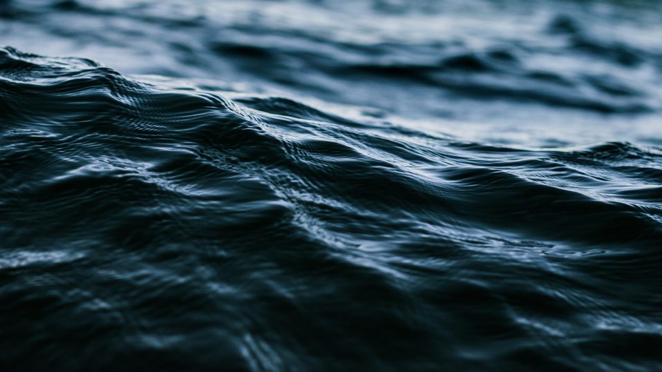 Dark, calm water